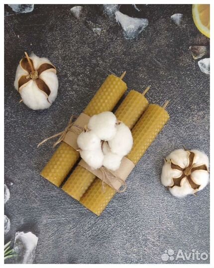 Медовые свечи. Ручная работа