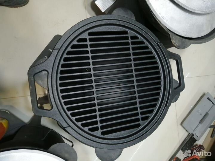 Решетка везувий гриль чугунная d380