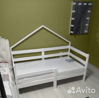 Кроватка из массива детская высокий борт Терем Инк