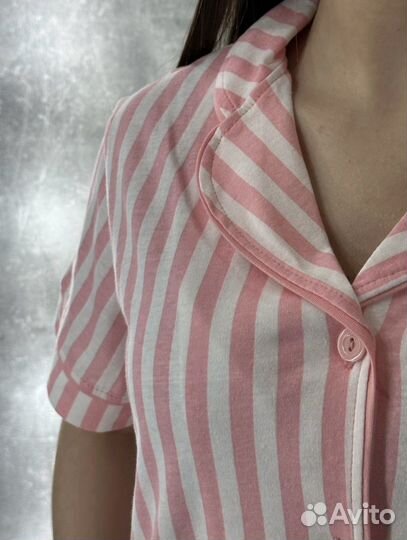 Комплект женский рубашка и шорты, бамбук