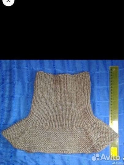 Снуд тёплый мужской манишка шерсть с пухом