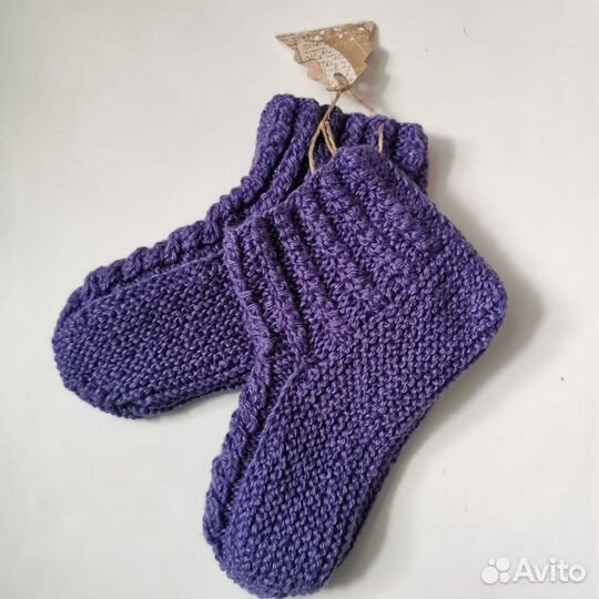 Носки - тапочки детские, вязанные, размер 31