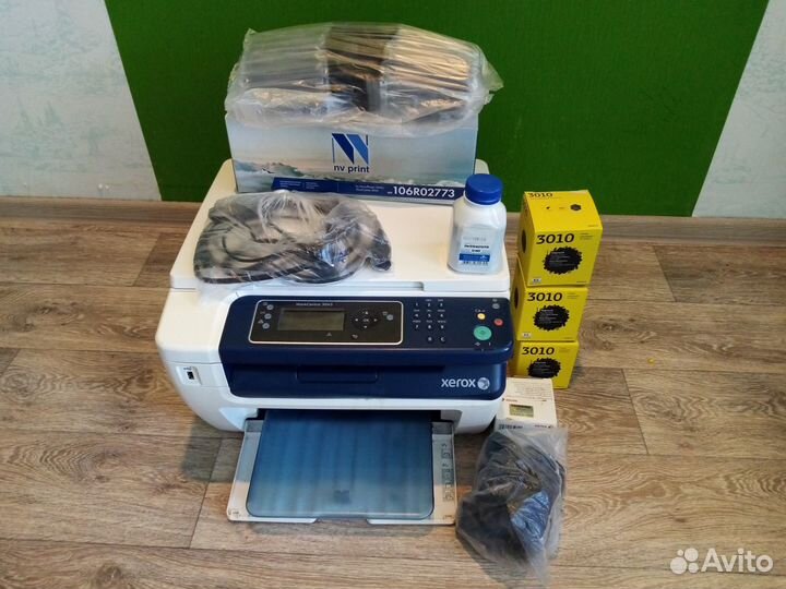 Мфу xerox workcentre 3045 + картриджи