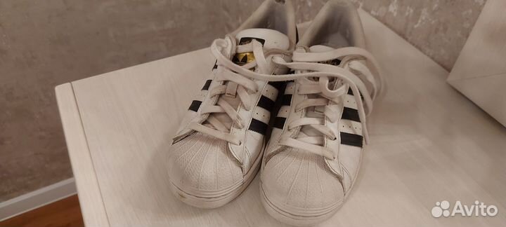 Кожанные кеды adidas superstar 36,5 размер