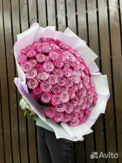 Букет из 101 свежей розы
