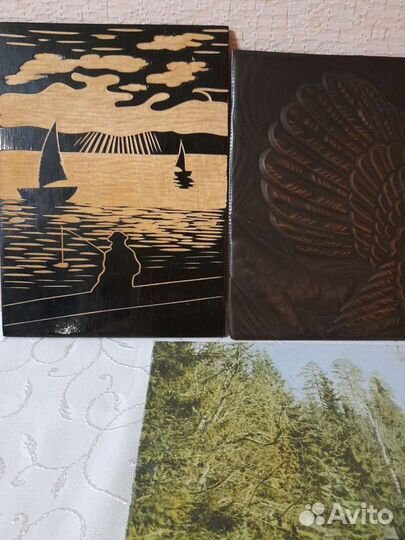 Чеканка ссср,картинка по дереву, панно на камне