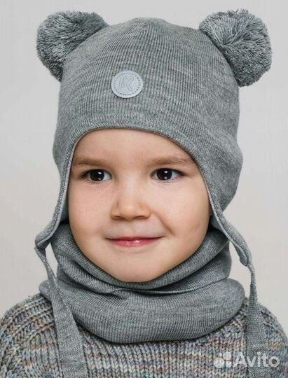 Комплект шапка и снуд детский