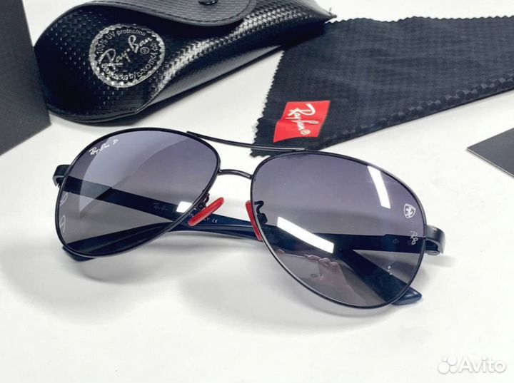 Очки Ray Ban Ferrari серебристые