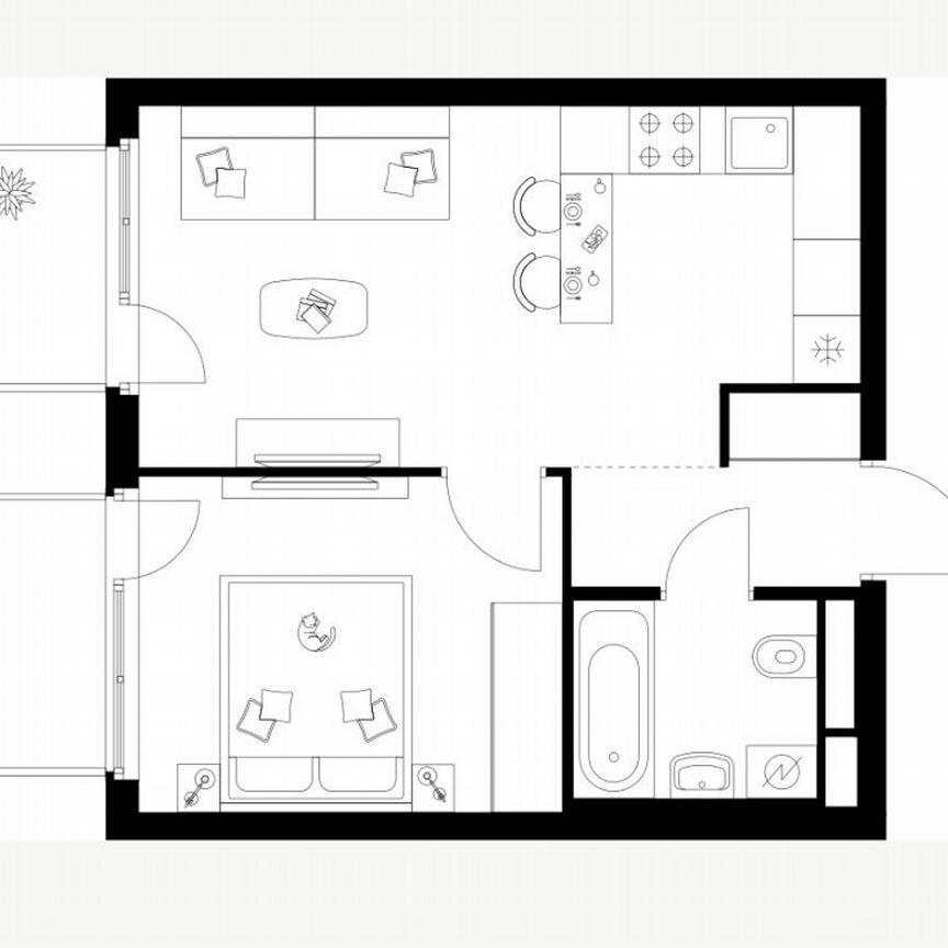 1-к. квартира, 37,2 м², 2/9 эт.