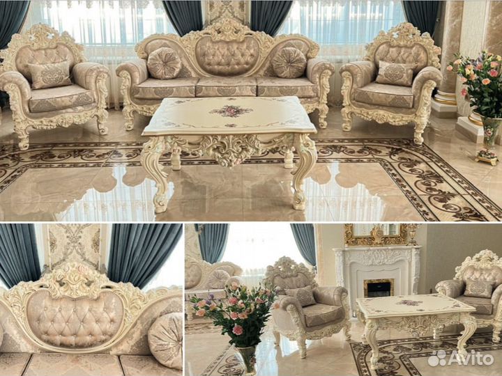 Диван и кресла Барокко комплект мягкой мебели