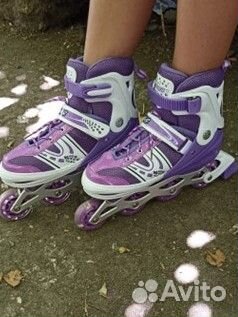 Ролики детские раздвижные SportSpin, размер 30-33