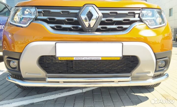 Renault Duster2021 Защита перед. бампера двойная