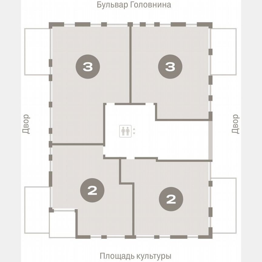 2-к. квартира, 115,3 м², 2/15 эт.
