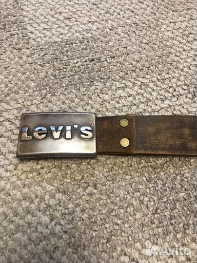 Мужской кожаный ремень levis ручной работы