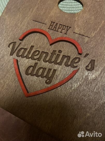 Коробка подарочная квадратная деревянная