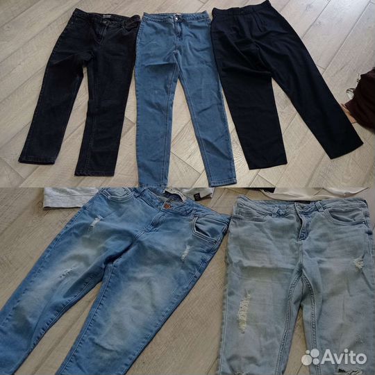 Джинсы и брюки женские пакетом, размер L