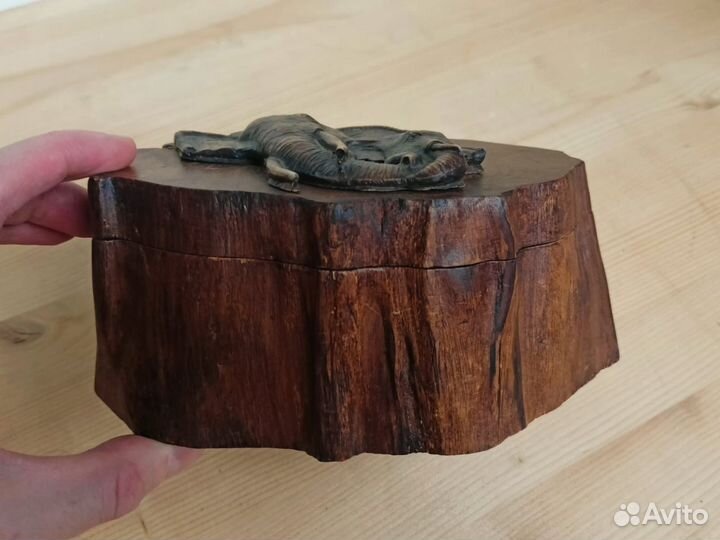 Шкатулка дерево слоны