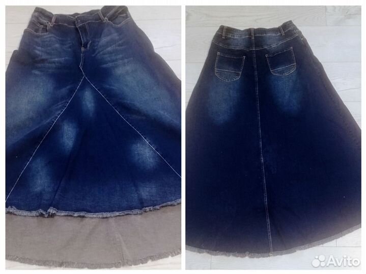 Джинсы и джинсовая юбка