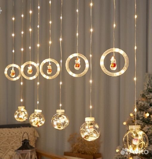 Гирлянда занавес 