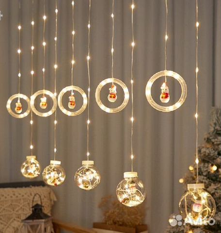 Гирлянда занавес 