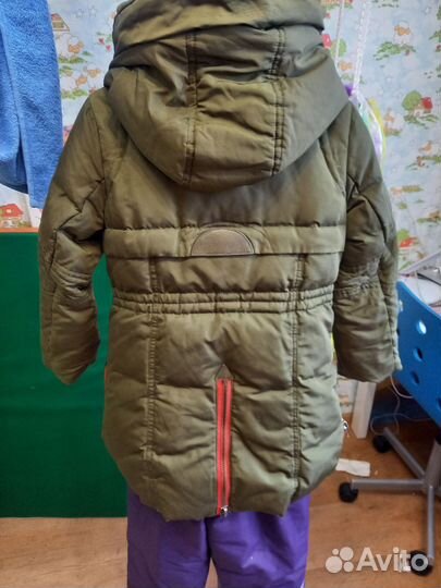 Пуховик для девочки 110