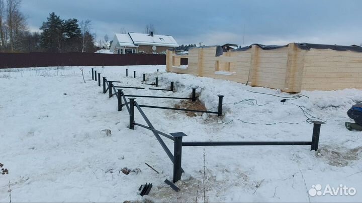 Винтовая свая d89 для фундамента с монтажом