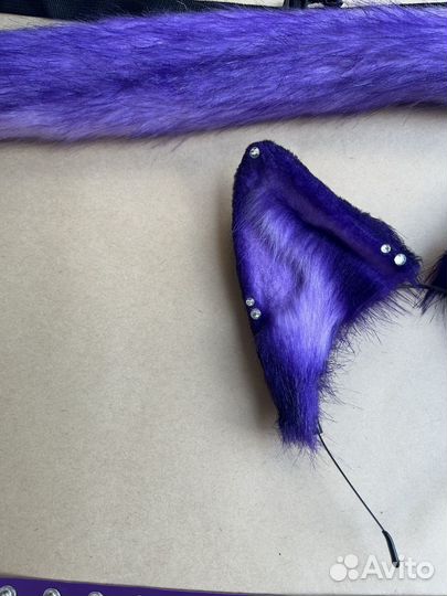 Уши и хвост лиса фиолетовая