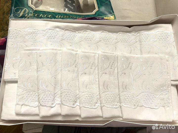 Комплект постельного белья, русское шитье, новый