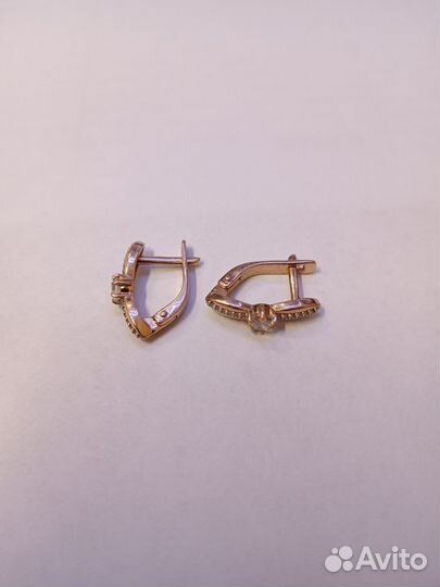 Золотые серьги 585 пробы бу