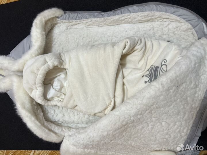 Зимний конверт в коляску на овчине