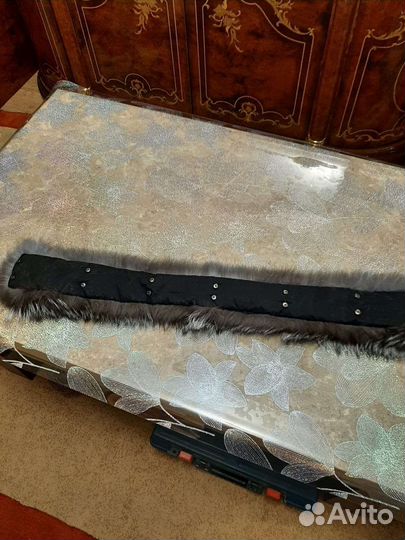 Меховой воротник натуральный мех чернобурка