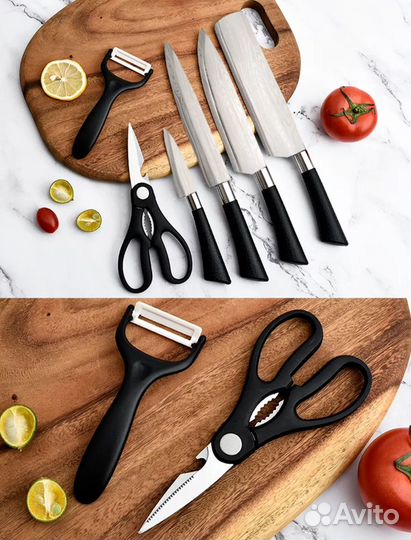 Набор кухонных ножей новый