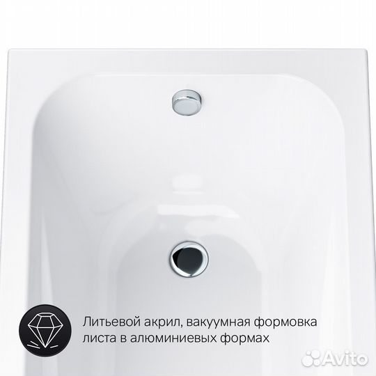 W76A-170-070W-AR Ванна акриловая AM.PM Sense 170x7