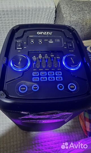 Блютуз колонка 100Ватт Ginzzu GM-202 мощная(новая)