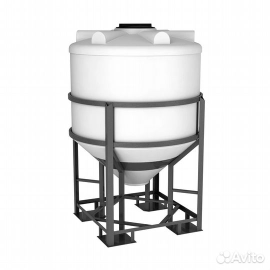 Емкость пластиковая конусная с полным сливом