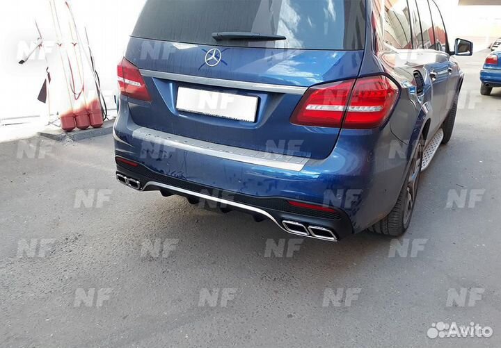 Диффузор с насадками 63 AMG Mercedes GLS X166