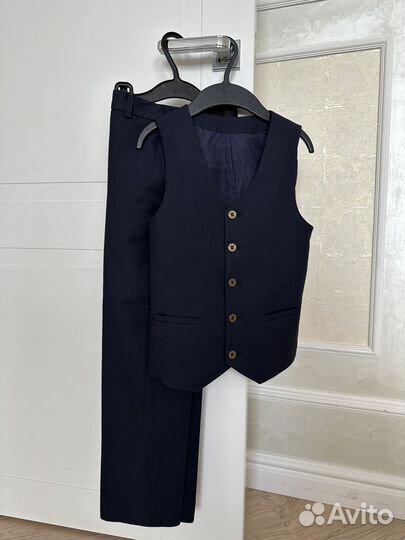 Школьный костюм для мальчика 134 синий