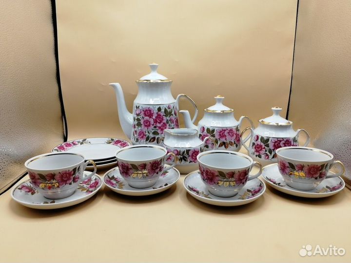 Чайный сервиз 15 пр. Цветы Мара Рига Рижский фз