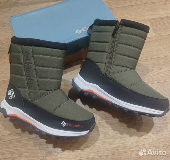 Дутики зимние новые Columbia Хаки