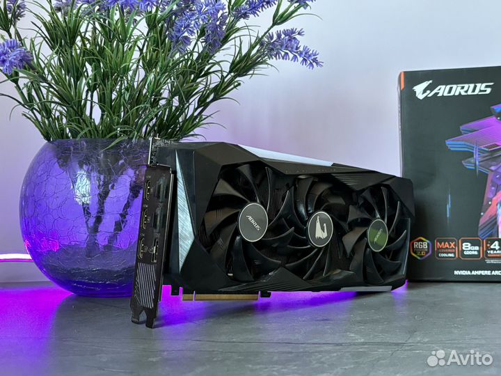 Видеокарта RTX 3070 8GB Gigabyte Aorus Master