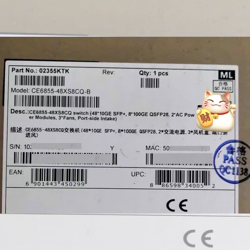 [CE6855-48XS8CQ-B] Huawei C 2-Мя Бп И Лиц 100g Port Ce6855-48xs8cq-B
