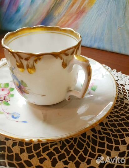 Антикварная кофейная пара 