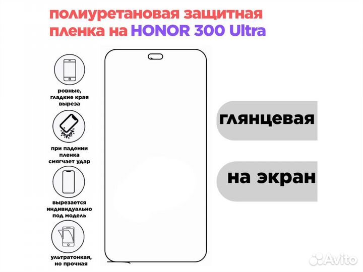 Полиуретановая пленка на Honor 300 Ultra