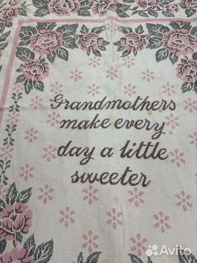 Винтажный американский тканый коврик хлопок