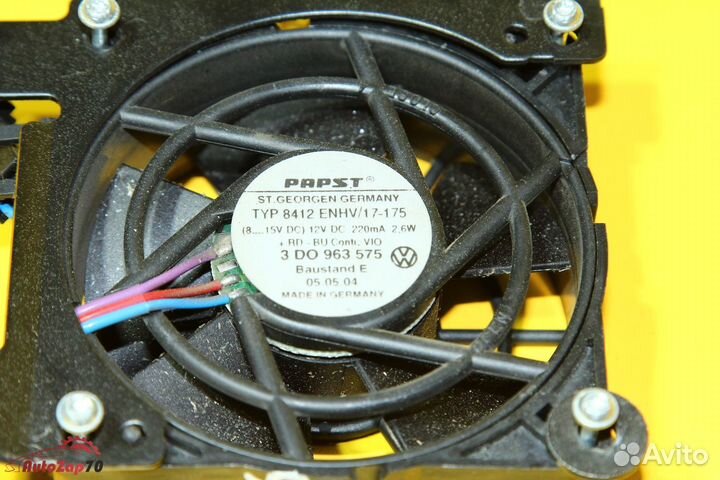VW Phaeton Вентилятор спинки переднего правого сид