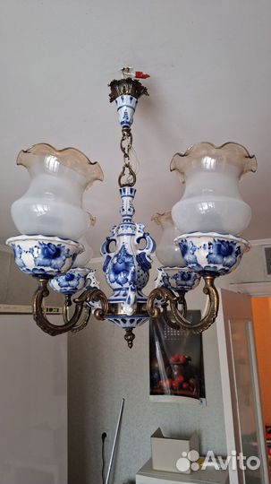 Люстра гжель
