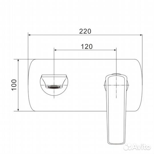 Смеситель для раковины встраиваемый Rose R13F R13