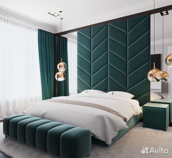 Мягкое изголовье стендовая панель