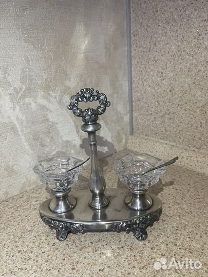 Набор для специй мельхиор старинные