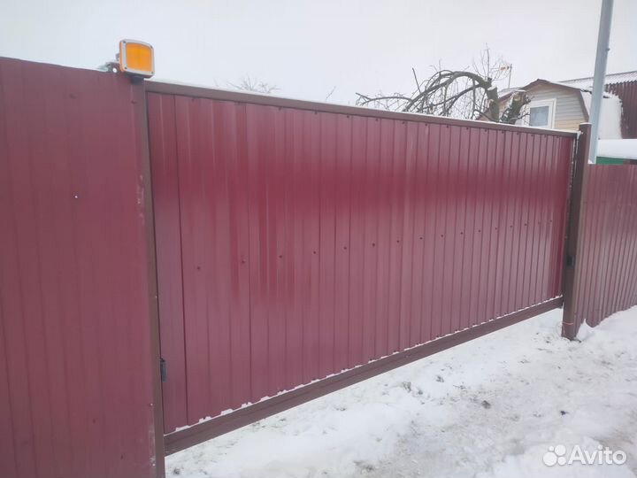 Откатные ворота под ключ с доставкой и установкой